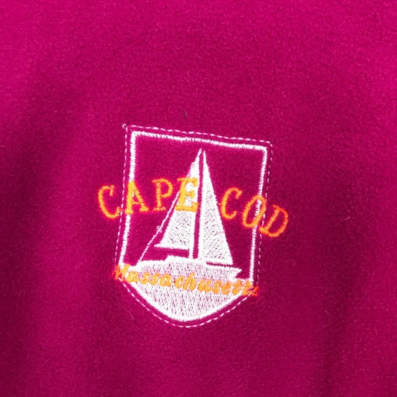 Cape Cod Massachusetts Fleece Zip-Up Jacket. - Picture 2 of 4